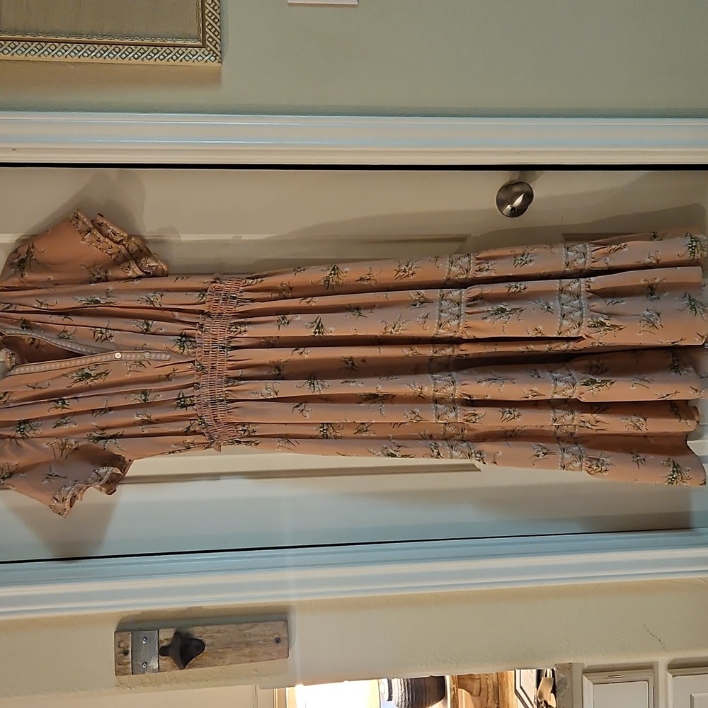 Max Studio Pink Floral Dress Sz L